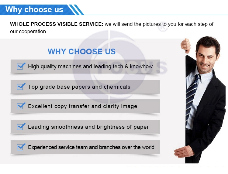 Εστίασης τεράστιος ρόλος εγγράφου εμπορικών σημάτων θερμικός  Μπλε μαύρο Imaging45GSM/48GSM/55GSM/58GSM/60GSM/65GSM/70GSM/80 GSM απεικόνισης