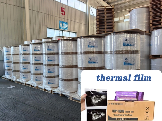 Ultrasound Paper Thermal Film 75um 95um Recyclable Options for Jumbo Rolls Packaging Labels