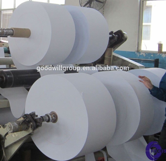 100% Virgin Wood Pulp A Grade GOOD Whiteness 12000m Length Thermal Paper JUMBO Roll For Cash Register