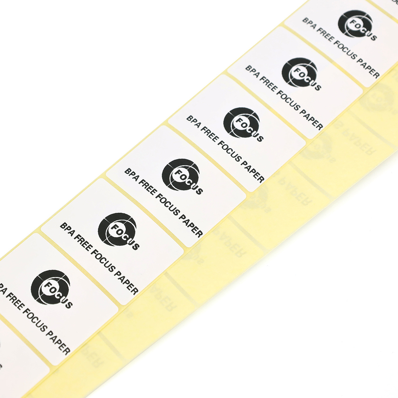 BPA FREE Glassine Thermal Label Paper Roll Direct Self Adhesive Oil Proof