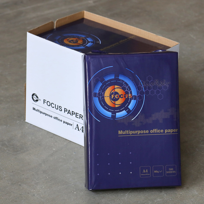 FOCUS Brand 100% Virgin Wood Pulp 70/80GSM A4 White Copy Paper Office Paper