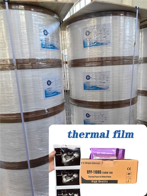 Eco-Friendly Thermal Print Media Recyclable Ultrasound Paper Film for Packaging Labels Bulk Film Rolls in 75um 95um