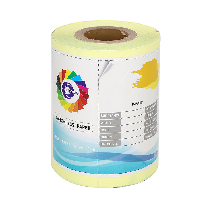 100% Virgin Wood Pulp Carbonless Paper Blue / Black Image Jumbo Roll